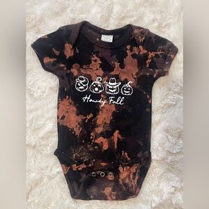 Howdy fall reverse tie-dye onesie